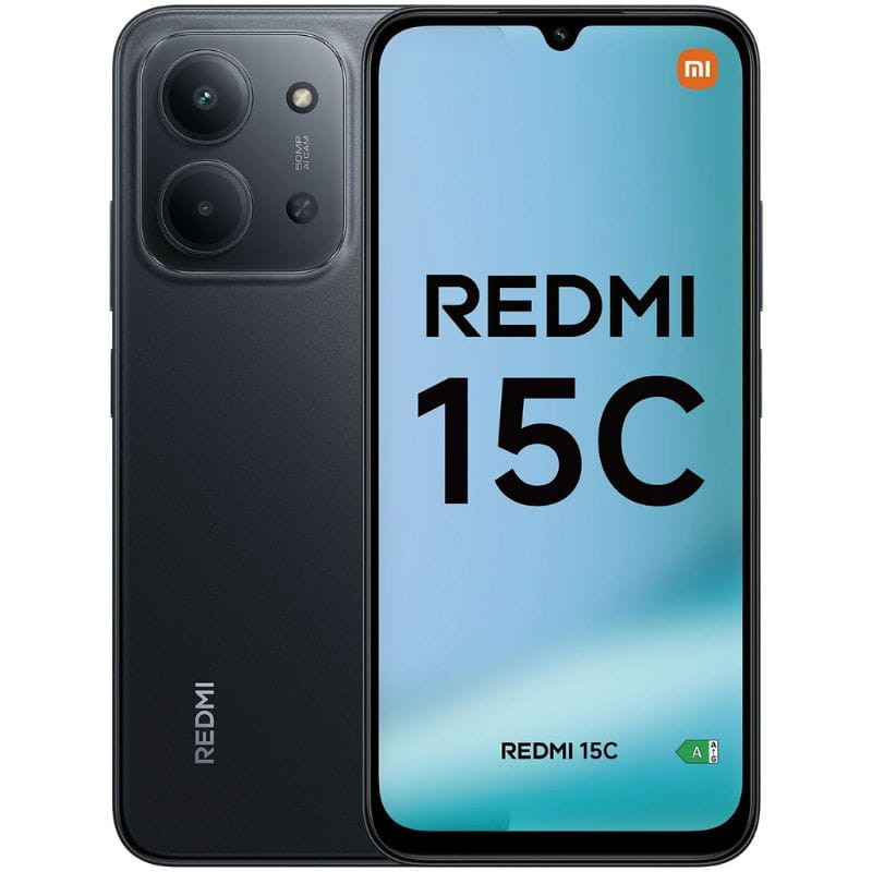 Xiaomi Redmi 15C 4G – 6GB+128GB, Batteria 6000mAh, Ricarica 33W, Processore Octa-core, Nero