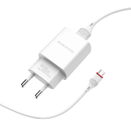 BOROFONE BA20A Sharp, set with  Micro-USB Cable,  output current 2.1A
