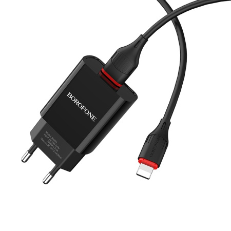 BOROFONE BA20A Sharp, set with Lightning Cable, output current 2.1A