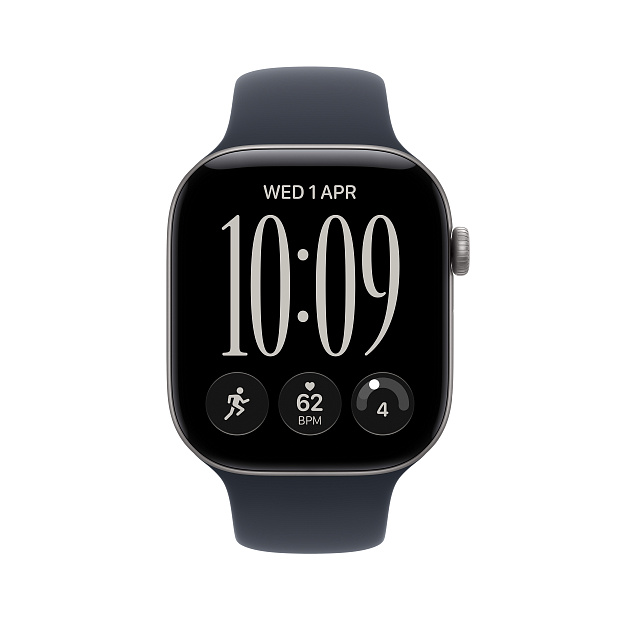 Apple Watch Series 12 GPS 46mm Space Grey Aluminium Case with Navy Blue Sport Band - M/L
