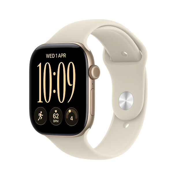 Apple Watch Series 12 GPS 42mm Light Gold Aluminium Case with Sand Sport Band - S/M