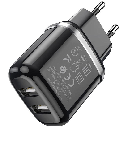 N4 Aspiring dual port charger(EU) Black