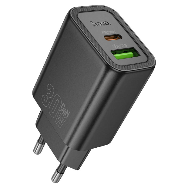 Wall charger “N63 Gentle” PD30W + QC3.0 black