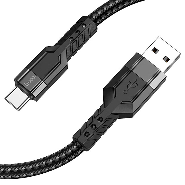 Дата-кабель USB to Type-C U110 Black 